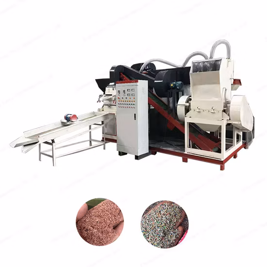 Máquina eléctrica de reciclaje de arroz de cobre, máquina granuladora de cable de alambre de cobre y aluminio