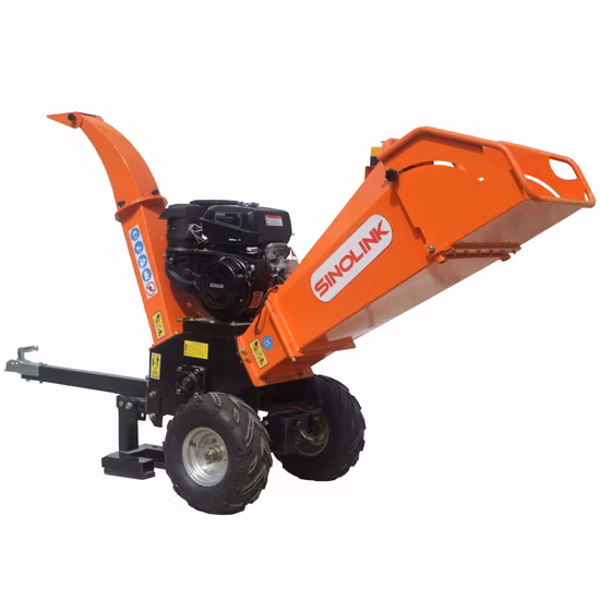 Trituradora móvil de tambor trituradora de madera a gasolina de 15HP Trituradora de árboles tipo tambor Trituradora de árboles con trituradora tipo tambor